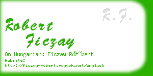 robert ficzay business card